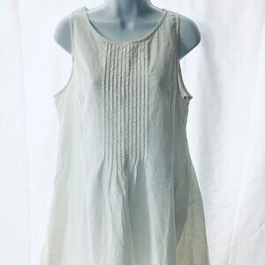 Old Navy White Sleeveless Cotton Summer Dress Size Large